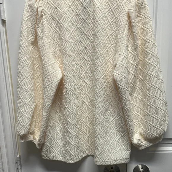 Anne Klein Ivory Textured Knit Top - Picture 5 of 5